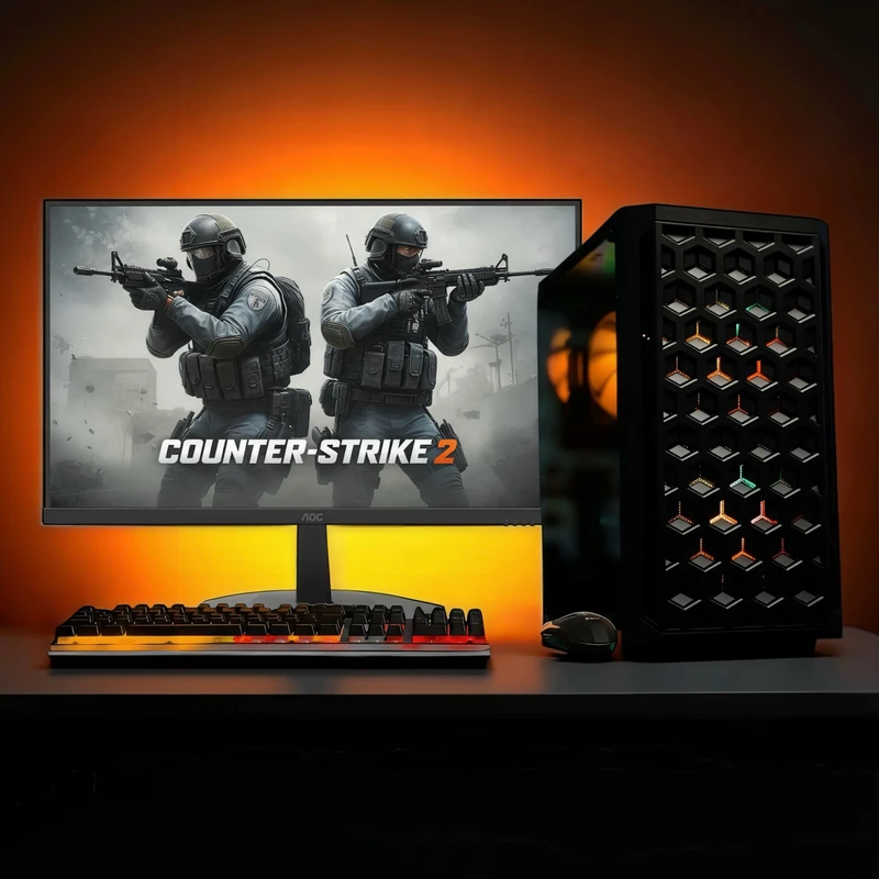 ПК с монитором 24 дюйма 180Hz - Ryzen 5-5500/16GB/500GB/RTX 5050 8GB