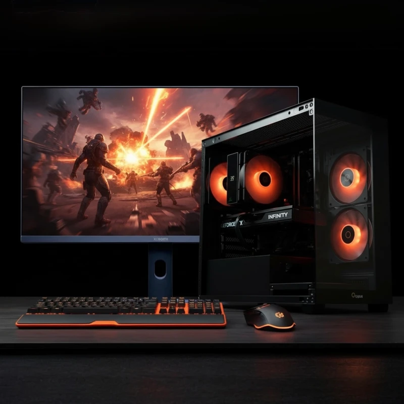 ПК с монитором 27 дюймов 200Hz - Ryzen 7-5700X/16GB/500GB/RX 5060 Ti 16GB