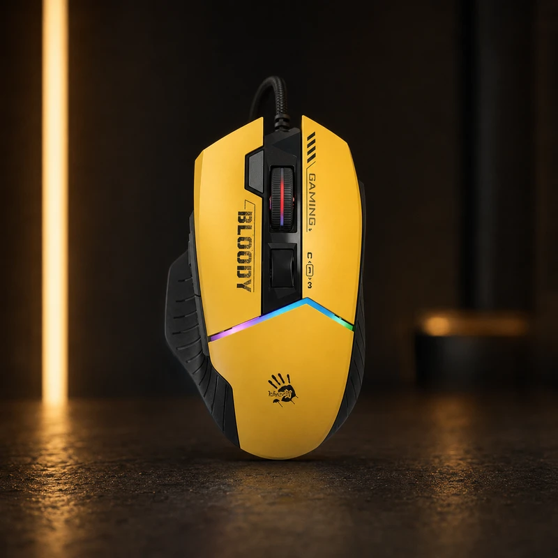 A4Tech Bloody W95 Max Sports, желтый/серый